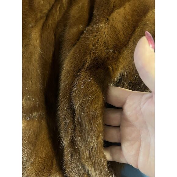 Vintage Fredrick & Nelson Fur Salon Woman's Mink Shawl Silk Lined with Pockets L - Picture 11 of 15